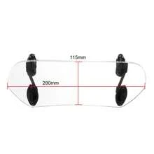 Motorcycle Extension Windshield Clear Adjustable Clip On Wind Deflector Spoiler