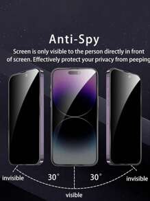 3 pezzi di pellicola protettiva in vetro temperato antispionaggio compatibile con 16/15/14/13/12/11 Pro Max/XR/X/XS Max/7/8 Plus/ SE 2023, pellicola protettiva per la privacy