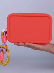 Nuevo neceser de silicona de gran capacidad, portátil, impermeable para viajes. Ideal para almacenar joyas, maquillaje, resistente a la presión y no deformable. También se puede usar como portapassaporte, cartera. Apropiado para salidas, hogar. Gran regalo para amigos, compañeros de clase, madres, novias.