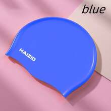 1 pieza Gorro de natación de silicona, antideslizante e impermeable, talla grande apto para hombres y mujeres