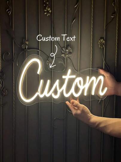 1PC Custom LED Neon Sign,Personalized Bedroom Neon Light,Wedding Neon Sign,Creative Wall Decor,Home Atmosphere Lighting, Instagrammable Neon,Custom Text & Design Available