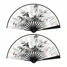 1pc Vintage Style Portable Dance Craft Fan, 8 Inch Size, Plastic Material, Designed For Men And Women's Hanfu Dance, Fabric Material, Exquisite Handheld Accessory Suitable For Daily Use And Special Occasions - Great Mother's Day Gift And Spring/Summer Party Choice - Multicolor - View 18