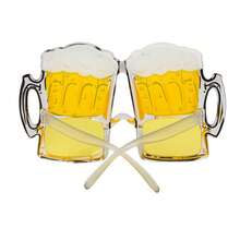 VINCAN 1 件装酒吧弹跳海滩派对啤酒杯趣味玻璃杯、男女通用摇滚主题派对礼品、情人节装饰、宾客婚礼礼品、伴娘礼物、2025 年毕业装饰、啤酒杯装饰、单身派对装饰、派对礼品、伴娘礼物、派对用品 - 黃色 - 查看 4