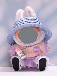 Clothes For Labubu 17cm The Monster Doll's Outfit Accessories Clothing DIY High-Quality Summer Hat Water Bottle T-Shirt And Shoes