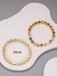 Fashionable Minimalist Stainless Steel Bracelet For Women, Suitable For All Seasons - Yellow Gold - View 8