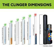 1 pieza The Clinger - Estuche para articulaciones, estuche para cigarrillos, soporte para encendedor, tubo para cigarros. ¡Perfecto para fumadores en movimiento! (Encendedor no incluido), Accesorios para fumar, Almacenamiento de cigarrillos