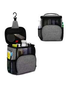 1 Women's Hanging Wash Bag, Portable Large Capacity Travel Storage Bag With Hooks, Waterproof Cosmetics And Toiletries Storage Box, Bathroom Shower, Essential Beach Bag For Vacation Cruises, Beach Skincare Products, Beach Towel Storage Bag, Beach Accessories, Beach Supplies, Vacation Bag, Essential Summer Vacation Tote Bag Toiletries Bag Travel Toiletry Bag Shower Bag Waterproof Bag For Women Packing Cubes Travel Essential Cruise Essentials Vacation Essentials