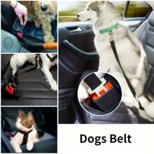 1pc Adjustable Pet Car Safety Belt With Cute Flower Charm - Durable Polyester, Hand Wash Only - Perfect For Dog & Cat Safety In Vehicles, Safety Belt Strap