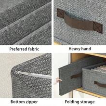 1 pièce Boîte de rangement de vêtements grise, compartiment de rangement de vêtements, boîte de rangement pour placard, boîte de rangement pour tiroir, rangement de sous-vêtements, rangement de pantalons, convient pour le rangement et l'organisation à la maison - Gris - Voir 5