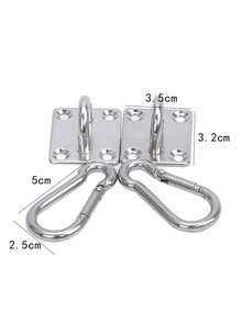 2个不规则形状壁挂式挂钩，不锈钢重型多功能吊床金属底座，适合14岁及以上人群