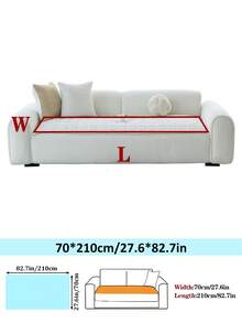 1 件现代绗缝灯芯绒沙发套 - 优雅格子设计，防滑，宠物友好，可机洗沙发保护套，适用于客厅、卧室、办公室装饰