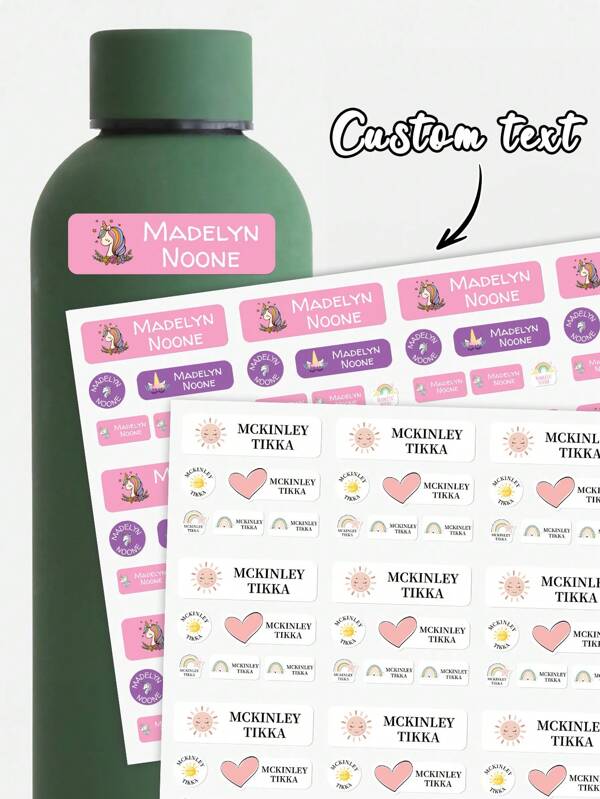Custom Daycare Labels | Labels | School Supply Stickers | Waterproof Labels | Personalized Name Labelsback To School,Custom Name Labels, Waterproof Name Sticker Label Vinyl, Name Tags School Labels, Daycare Labels, Camp Labels