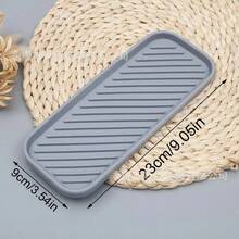 1pc Soporte de Esponja de Silicona, Soporte de Esponja de Cocina, Bandeja Organizadora de Silicona para Baño, Dispensador de Jabón, Jabón de Silicona - CHINA-Gris claro - Ver 9