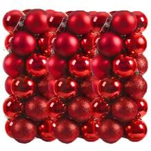 48pcs Christmas Decorations Christmas Balls Matte Light Balls Christmas Tree Ceilings Colorful Balls Bright Light Balls Decorative Hanging Balls Shopping Mall Decorations Home Decor Room Decor