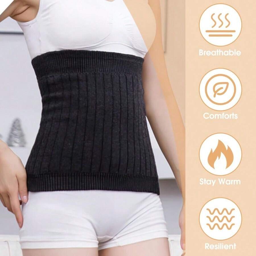 Women's Thermal Waist Belt - All-Season Warming Abdominal Wrap Provides Warmth And Protection For The Lower Back And Abdomen - Multicolor - View 1