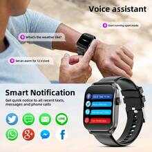 Hwagol 1.83 Inch Unisex Smart Watch (Supports Calling/Answering Calls), Women's Smart Watch With Sleep Monitoring, Pedometer, 123+ Sports Modes & Advanced Features, Customizable Wallpaper, Fashionable Men's Smart Watch Compatible With IOS And Android, 600mAh Battery - Multicolor - View 7