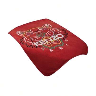 Kenzo Cobertor pequeno KRT-016S Quente e poderoso, suave e agradável à pele, impressão rica, sol quente, cobertor colorido de cabeça de tigre, vermelho