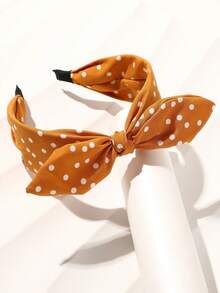 1pc Polka Dot Print Bunny Ear Headband, Vintage Wide Brim Non-Slip Hair Hoop, Suitable For Easter Party Wear, Hair Band, Hairband For Women Hair Accessories Head Accessories - Multicolor - View 14