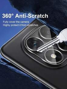 3 Pcs Full Coverage Tempered Glass Film Camera Lens Cover Protector Compatible With Redmi Note 14 13 Pro 4G 5G 12 Pro Plus Mi 14T 13T Pro Camera Screen Protector, Lens Protection Glass, Ultra HD, HD Transparent, Full Coverage - Clear - View 4