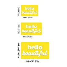 1 Piece Non-Slip Ultra-Absorbent Farman Velvet Bath Mat Soft Thickened Greeting Door Mat Area Floor Mat Indoor/Outdoor Entry Door Mat Area Rug Microfiber Polyester Bath Mat - Hello Beautiful Non-Slip Bathroom Carpet Back To School