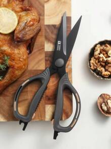 Professionelle Hochleistungsküchenschere - ergonomischer Griff, scharfe Klingen zum Schneiden von Hühnerknochen, Fleisch, Geflügel, Gemüse und mehr für den Haushalt, Nähschere für Stoff, Büroschere, Mehrzweckschere. Geschenk für Frauen. Schwarz
