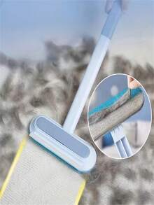 1pc Long Handle Pet Hair Remover Brush: Durable Nylon Material, Suitable For Dogs - Great For Grooming And Cleaning