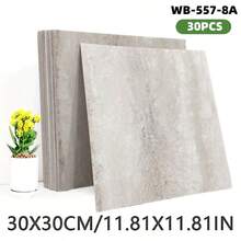 15pcs/30pcs Marble Matte Self-Adhesive Vinyl Flooring & Wall Stickers, Thick, Wear-Resistant, Easy Installation DIY Home Decor For Living Room, Kitchen, Bedroom, Office, Bathroom - Multicolor - View 13