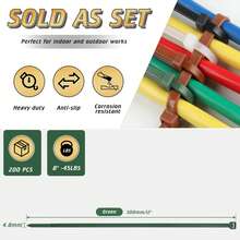 1 Packung mit 100 Stücke, 4 Zoll 3mm Nylon Gartenkabelbinder, selbstverriegelnd, Verdrehkabelbinder, Mehrzweck-Kabelbinder für Innen- und Außengärten