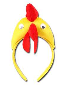 派对用品 服装化妆舞会装饰 - 公鸡头箍、小鸡头饰（万圣节适用）、万圣节配饰、女士发箍、发饰、发圈、可爱发饰、万圣节服装节日必备头饰 - 彩色 - 查看 7