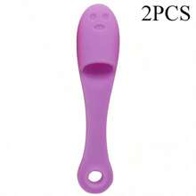 2/4 piezas Cepillo de silicona suave con forma de dedo para limpieza facial, eliminación de puntos negros, cepillo de nariz, cepillo exfoliante para limpieza facial, herramienta de cuidado