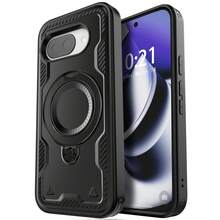 For Pixel 9/9 Pro/10/10 Pro/Pixel 9 Pro XL/10 Pro XL/Pixel 9a Case Magnetic Ring Kickstand Shockproof Hybrid Rugged Protective Slim Phone Cover Black Gift For Birthday, Mother, Family, Friends, Boyfriend, Girlfriend, Boyfriends, Valentine's Day - 黑色 - 查看 16