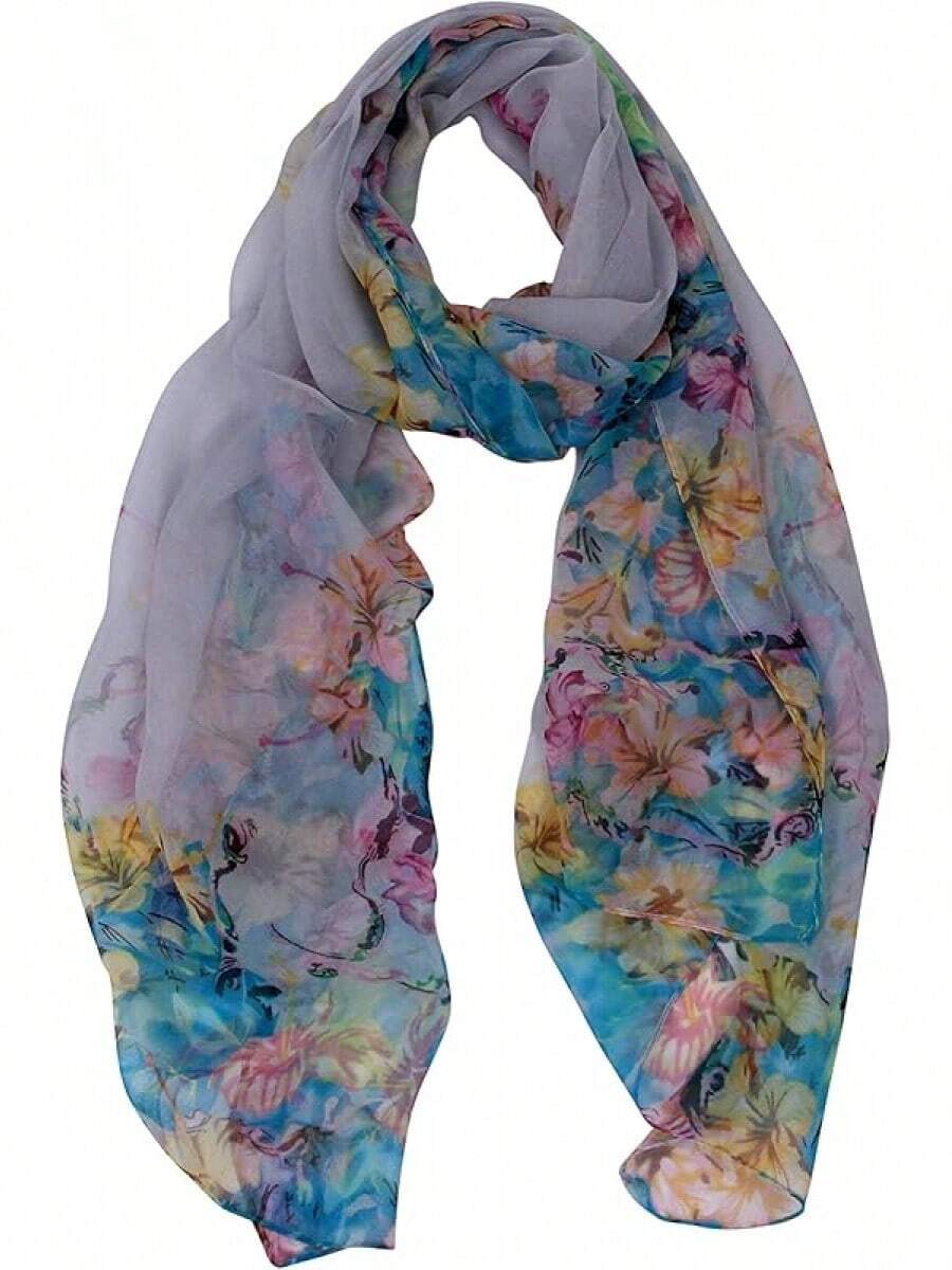 2025PANTONIGHT Long Chiffon Sheer Scarf For Womens - Col 755 - View 1