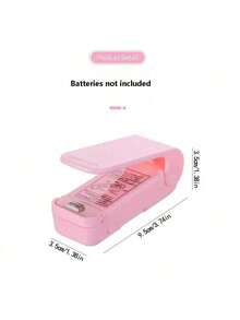 Sellador de calor portátil y mini para bolsas de alimentos, selladora de vacío para bolsas de plástico, máquina selladora de bolsas de aperitivos, kit de sellado de tubos de plástico - Cierre térmico de bolsas de plástico para mantener la frescura - Accesorio de cocina fácil de usar (Baterías no incluidas)