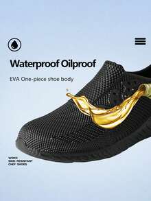 1 Pair Wako Slip Resistant Food Service Working Shoes Slip On For Men And Women, Anti Skid Restaurant Chef Shoes Clogs Non-Slip Cook Kitchen Work Shoes Black Color Lightweight Waterproof Oil Resistant Hospital Doctor Nurse Surgical Shoes 9061 - Black - View 3