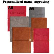 1PC Custom Name Notebooks, Personalized Leather Journal For Office Staff Businessman Students College Graduation, 2025 Grade Back To School Teacher's Day Gifts For Her/Him With Laser Name Customization