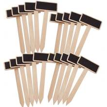 Set de 20 piezas de mini pizarras de madera para jardín decorativas, etiquetas de precio de florista, marcadores de plantas y talla grande
