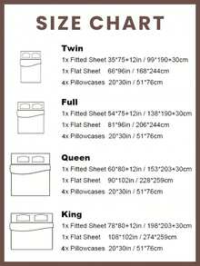 6-Piece Bed Sheet Set – Twin/Full/Queen/King Sizes | Soft Microfiber | Deep Pocket Fitted Sheet | Cooling, Wrinkle-Free, Summer And All-Season Comfort | Includes 1 Flat Sheet, 1 Fitted Sheet, 4 Pillowcases - 巧克力棕 - 查看 5