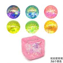 1/3/6 Piezas Cubos de presión de elevación lenta - Juguete antiestrés suave y elástico para adultos, juguete sensorial para aliviar la ansiedad ADD/ADHD, para estiramiento y manipulación, para oficina, hogar, aula (colores aleatorios)