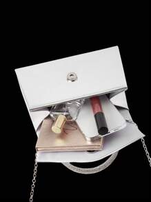 Elegante nuevo estilo de bolsos de mujer, bolsos de noche, bolsos de fiesta. Bolsos de fiesta de moda de PU con pedrería, bolsos de graduación. Conjunto de tres piezas con bolso de cadena para el hombro elegante y avanzado, colgante de pedrería brillante. Juego de collar, aretes y pulsera con colgante de pedrería avanzado, adecuado para fiestas, bodas, cenas, reuniones.