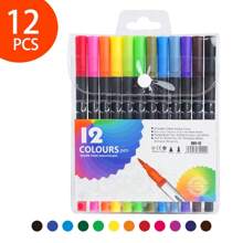 120/100/80/60/48/36/24/12pcs Double-Ended Marker Pen Set,Mark Pen Washable Soft-Tipped Pen Set Of Brushes, Multiple Set Models Available For Selection,Drawing Not Soak Paper, Art Collection, Pen To Graffiti Art Of Diy Pens, Colorful Painting Watercolor Art Mark Pen Sets, Waterproof High-Capacity Color Pen, Exquisite Gift To The Student, The Perfect Gifts Of Gifts, Marker Pen,Back To School,School Supplies