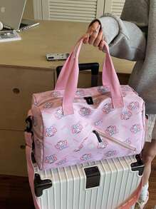 Sanrio Una bolsa de fitness pequeña para hombres y mujeres, una bolsa de viaje al aire libre, una bolsa de aislamiento seco y húmedo con cierre de cremallera, una bolsa de equipaje ajustada, una bolsa de mamá para viajes de negocios y compras, y útiles escolares para vuelta al cole
