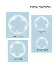 4pcs Peony Cutting Mold Simulation Baking Equipment Creative Plastic Biscuit Mold Material - White - View 2