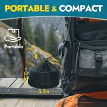 Canway Camping Stove Wood Stove Backpacking Stove Portable Stainless Steel Wood Burning Stove Nylon Carry Bag Outdoor Backpacking Hiking Traveling Picnic BBQ - como en la foto - Ver 8