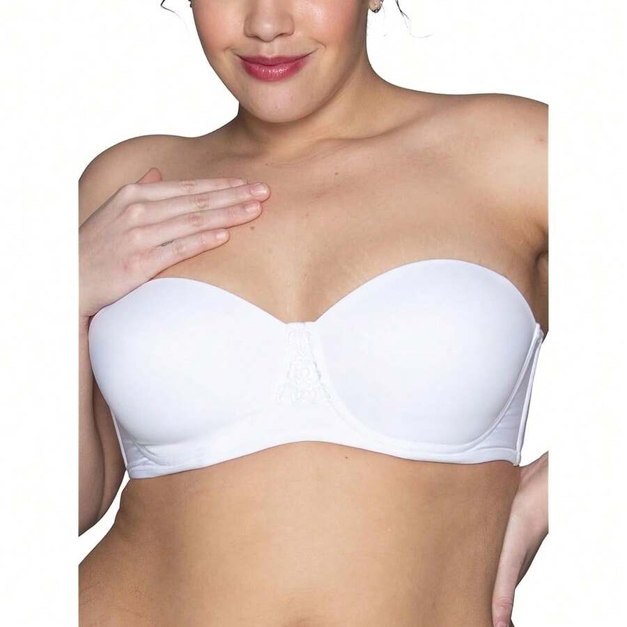 New Women's Beauty Back Oothing Strapls Bra, 4-Way Stretch Fabric, Lightly Lined Cs To H - 星白42G - 查看 1