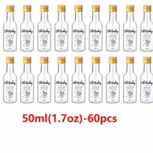 5/20/60/100PCS Mini Liquor Bottles – Versatile & Portable Plastic Containers With Airtight Seal For Spirits, Juices & Sauces – Leak-Proof, Shatterproof Plastic Mini Bottles With Airtight Latch Caps: 0.85oz/1.7oz/3.3oz/5oz Reusable Hand Washable Containers For Food Contact, Party & Wedding Favors Thanksgiving, Halloween, And Christmas Are Applicable