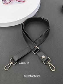 Various Size Replacement Shoulder Straps, DIY Bag Strap, Wallet Strap, Full Grain Genuine Leather, Adjustable Crossbody Strap, Black/Gold/Silver Hardware - Black - View 13