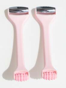 2-In-1 Facial Massage Roller - Stainless Steel Facial Massage Roller To Promote Absorption, Silicone Mini Roller For Eye Massage To Relieve Fatigue, Multi-Functional Massage Roller 2-In-1, Portable Body & Facial Massage Tool For Relaxation, Great For Travel - Multicolor - View 6