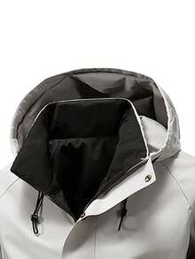 1 Peça Jaqueta Corta-Vento com Capuz para Homens, Resistente à Água, Multi-Bolsos, Estilo Cargo, Outono/Inverno