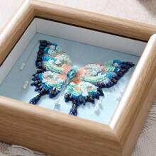 DIY French Beaded Butterfly Embroidery Picture Frame Kit