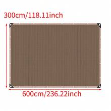 6x3 M Malla Sombra Raschel Protección UV del 95 %, Toldos para Exteriores para Jardín con Ojetes Metálicos + 4 Cuerdas de 10mTela Sombreado para Invernadero, Patio, Plantas, Cobertor para Perrera - La red proporciona sombra, aislamiento, retención de humedad y refrigeración, La tela para sombra es fácil de instalar y quitar, lo que le permite colgarla y quitarla sin esfuerzo - Café integral - Ver 12